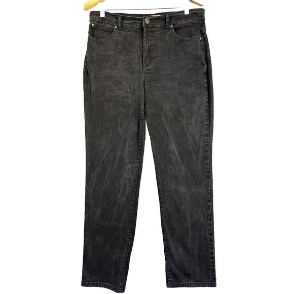 HANNAH Jeans Women's 12 Charcoal Wash High Rise Tapered Denim Mom Jeans Y2K - Picture 1 of 15
